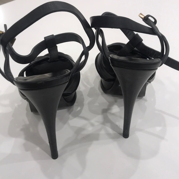 Saint Laurent classic sandal in black leather - Picture 4 of 4